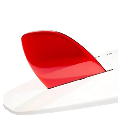 Image of DORSAL Rudder Surf Fins for SUP Longboard Surfboard Center D Fin 8.5&quot; Red