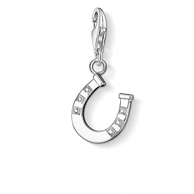 Image of Thomas Sabo Women Charm Pendant Horseshoe Club 925 Sterling Silver 0787 001 12