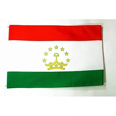 Image of AZ Flag Tajikistan 2x3 Ft 100D Polyester Tajik Banner with Two Metal Grommets Fade Resistant Vivid Colors 2&#039; x 3&#039; Feet 90x60 Cm