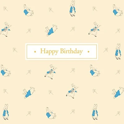 Image of Peter Rabbit Male Happy Birthday Greeting Card Beatrix Potter Character Cards
