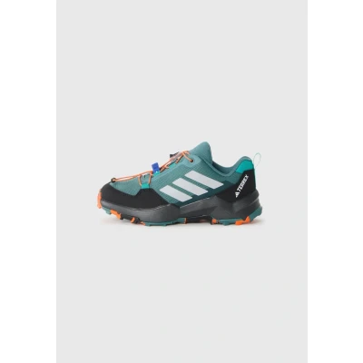 Image of Adidas Terrex AX4S Unisex Hiking shoes preloved teal/matte silvercoloured/semi impact orange for kids, Size: 5.5 Synthetics/textile