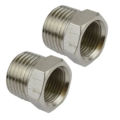 Image of Threaded Adapter Hex Bush 1/4 inch BSP Male to 1/8 Female Air Fitting 2PK FT081