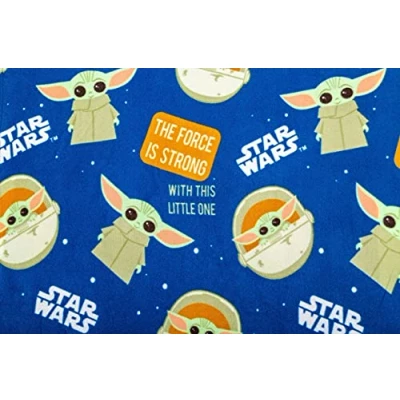 Image of Baby Yoda Fleece Blanket Star Wars The Mandalorian Child Design Super Soft Perfect For Any Bedroom, Polyester, 100 x 150cm