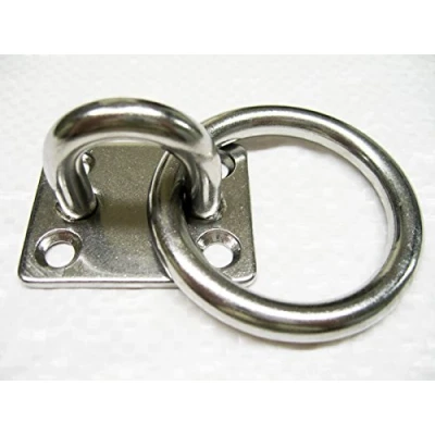 Image of Stainless Steel Marine Eye Plate with Ring 6MM x 40MM (Lashing Tie Down Boat Yacht)