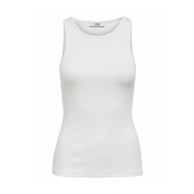 Image of ONLY Women&#039;s ONLKENYA Life Rib Tank TOP JRS NOOS, White, XS