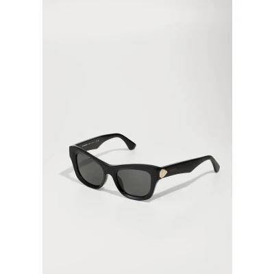 Image of Burberry Woman BE4442U 300187 Sunglasses Acetate Black Grey Cat Eye Normal