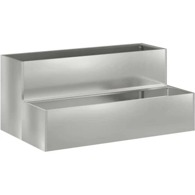 Image of vidaXL 2 Tier Garden Planter, 100x60x45 cm, Made of Galvanised Steel