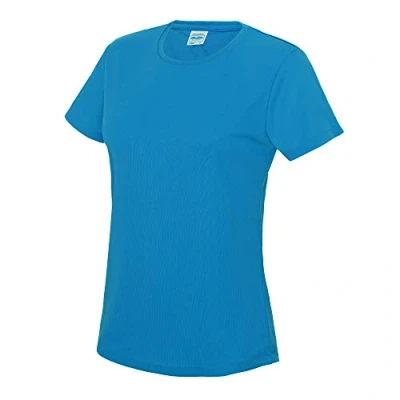 Image of Just Cool Women&#039;s Sports Plain coloured T Shirt Blue X Large
