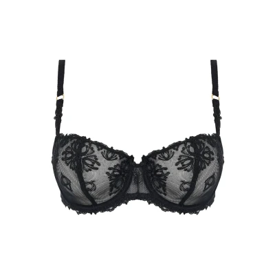 Image of Chantelle Champs Elysees HALF CUP BRA Balconette bra, Women&#039;s, Size: 38B, Black