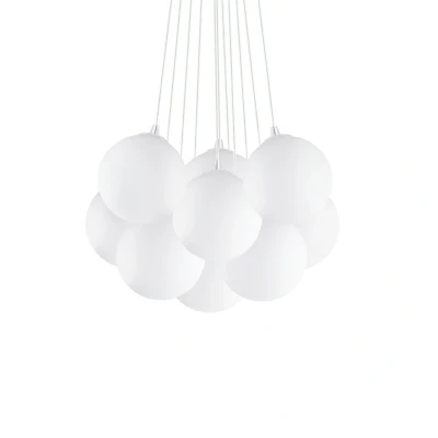 Image of Mapa Bianco 11 Light Small Cluster Pendant White, E14