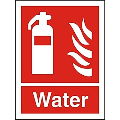 Image of Seco Fire Extinguisher, &amp; Water Sign, 150mm x 200mm 1mm Semi Rigid Plastic