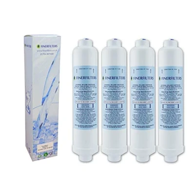 Image of Finerfilters FF 6010PF Inline Water Filter Compatible with B&amp;Q Aquashield 2000712 Undersink Kit (4 Pack)