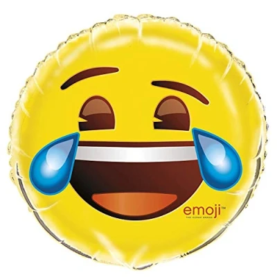 Image of Unique Party 50617 18&quot; Foil Crying Laughing Emoji Balloon