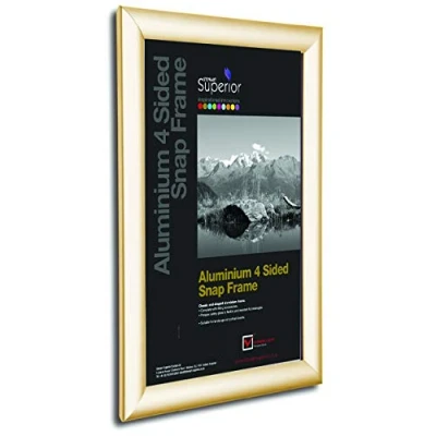 Image of Stewart Superior A3 Aluminium 4 Sided 25mm Front Loading Picture/Poster Snap Frame Cream
