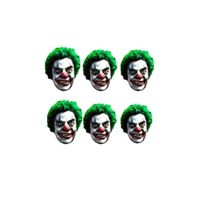 Image of Star Cutouts stsmp145 6 Scary Clown Mask For Adult One Size