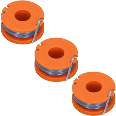 Image of SPARES2GO 2.5m Line &amp; Spool Compatible with ALDI Gardenline CGT18KL2 Strimmer Trimmer (Pack of 3)