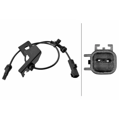 Image of 5223747, DG9C2C204AD, DG9Z2C204A, DG9Z2C204B, JG9Z2C204A ABS Sensor HELLA 6PU 358 218 821 with clip Hall 2 pin connector 565mm FORD: Mondeo 5