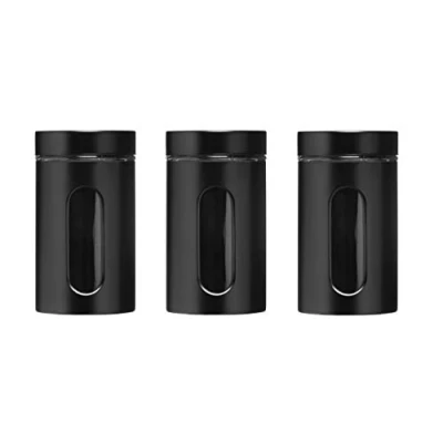 Image of Premier Housewares Storage Canisters Black, Set of 3