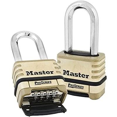 Image of Master Lock Padlock, ProSeries Brass Resettable Combination High Security Best Used for Commercial and Industrial Applications