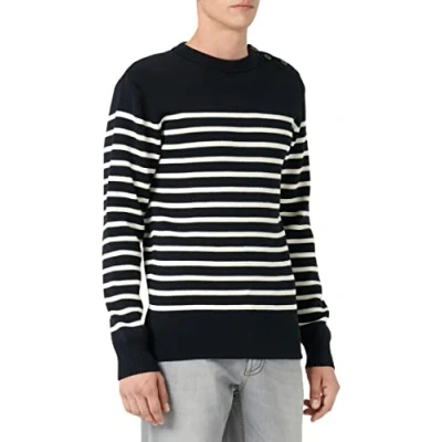 Image of Armor Lux Paimpol Sweater Wool Stripes Navy Blue Dark size M