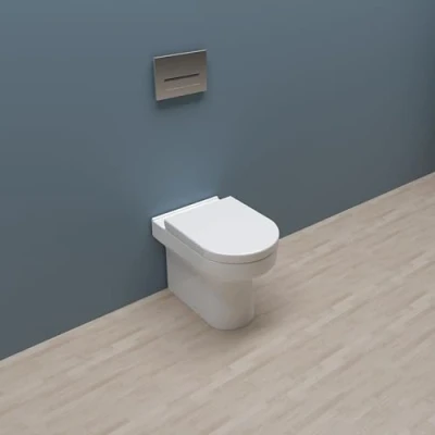Image of Huibathroom Back to Wall Toilet Ceramic Soft Close Seat Modern Bathroom BTW Round WC