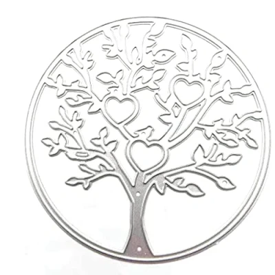 Image of Round Tree Metal Cutting Dies Stencil Scrapbooking Album Paper Card Template Mold Embossing Craft Decoration Die Cuts