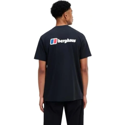 Image of Berghaus Men&#039;s Front &amp; Back T Shirt, Black/Black, L