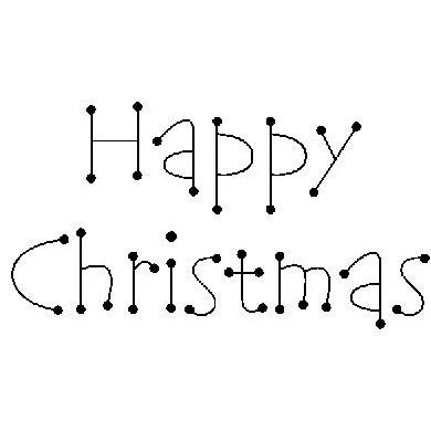 Image of Art Stamps Dot Happy Christmas Stamp, Black
