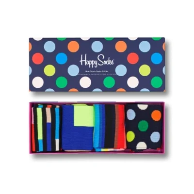 Image of Happy Socks 4 Pair New Classic Gift Boxed Multi 7 Unisex