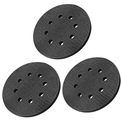 Image of SI FANG 125mm Soft Sponge Interface Pad 8 Holes Foam Sanding Pads for 5 Inch Dust Free Random Orbital Sander, Impact Resistant Noise Reduction Cushion Hook and Loop Buffing (3Pcs)