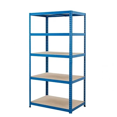 Image of BiGDUG Heavy Duty Garage Shelving Unit 1780h x 1200w 600d mm 265kg UDL Capacity Per Shelf Blue 5 Tier Racking