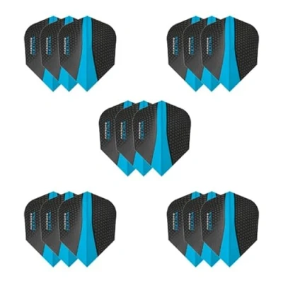 Image of Harrows Retina Dart Flights 5 x sets Darts (15 Total) I 100 Micron Premium Extra Strong Made in UK Professional Accessories Blue