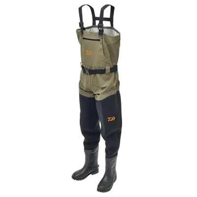 Image of DAIWA Hybrid Breathable/Neoprene Chest Waders Size 8 HCW 08