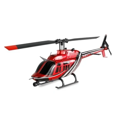 Image of Amewi Bell 206 Jet Ranger CP Helicopter 6 Channel 6G RTF, Remote Controlled Scale, Red/Black, 1:33