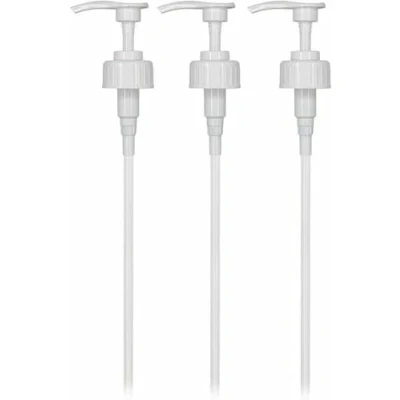Image of IBEX MART 38mm White Pelican Pump Dispenser For 5 Liter Container Pack of 3, Dispenses 5ml Dose 5ltr Santizer Soap