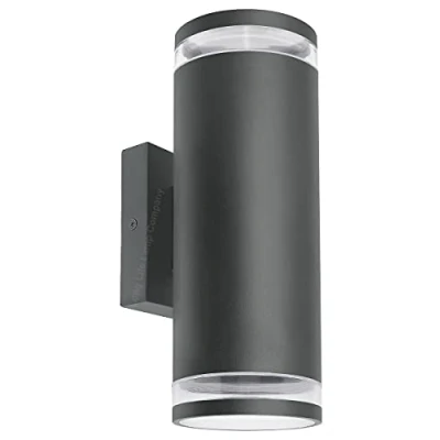Image of Long Life Lamp Company LED Outdoor Wall Light Up Down Warm White 10w External Double Spot Waterproof ZLC343BK