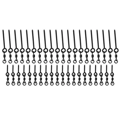 Image of Keenso Carp fishing Ring Set, Stainless Steel with Bait Screw Rotation Quick Changing Hook Lures Other tools and accessories