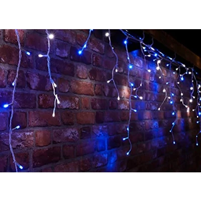 Image of Christmas Concepts® 960 31.8m/104ft Blue/White LED Snowing Icicle Lights with Speed Controller Outdoor Lighting Energy Efficient A++