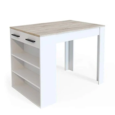 Image of Vicco Bar table Repose, Sonoma/White, 67 x 100 cm