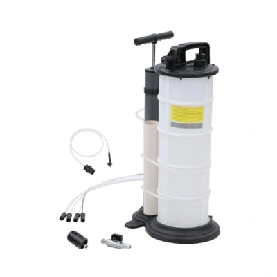Image of KATSU Manual Pneumatic Oil Extractor Pump 9 L Fluid Evacuator Motor Engine Changer Petrol Fuel Transfer Vacuum Suction with Brass Probe for Cars Motorbikes Marine