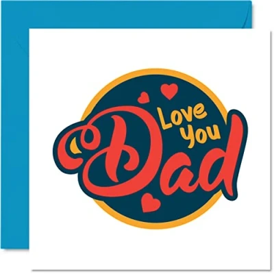 Image of Beautiful Birthday Cards for Dad I Love You Special Happy Card from Son Daughter, Father Gifts, 145mm x Father&#039;s Day Greeting Gift Papa Daddy