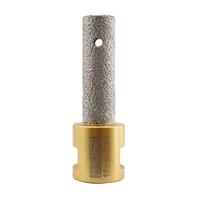 Image of DT DIATOOL Diamond Finger Bit Coated Milling for Tile Grinder Enlarging Polishing Holes on Porcelain Ceramic Granite Marble Countertop Diameter 15mm, M14 Thread