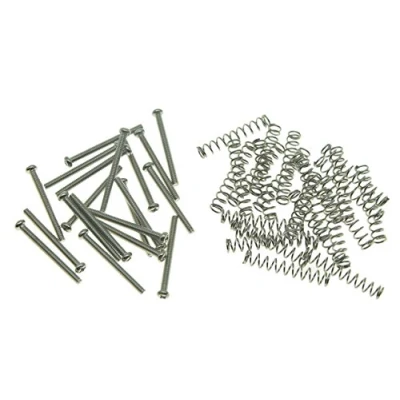 Image of KAISH Pack of 20 American Thread Humbucker Pickup Height Screws Guitar with Springs for Gibson/EMG/Seymour Duncan/Dimarzio Nickel