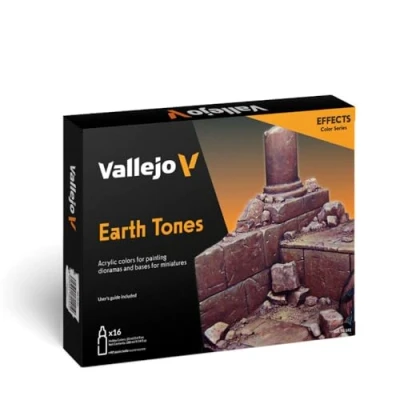 Image of Vallejo Model Color Earthtones Acrylic Paint Set Assorted Colours (Pack of 16)
