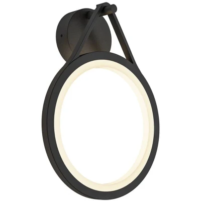 Image of Lucande LED outdoor wall light Mirco, 30 cm, black, IP65
