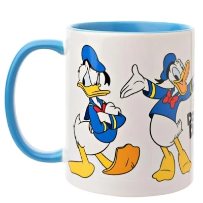 Image of Widdop and Co. Disney Donald Duck Light Blue/White Glazed Stoneware Icons &amp; Villains Drinking Cup Officially Licensed Merchendise (325ml / 11.4oz).