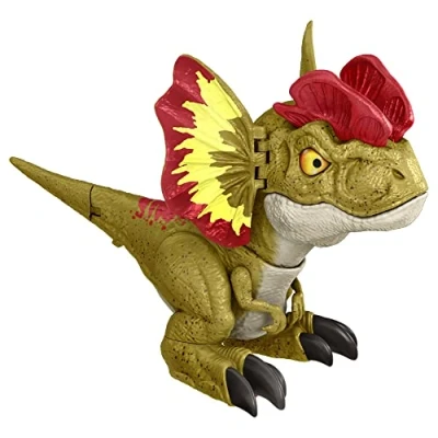 Image of Jurassic World: Dominion Uncaged Rowdy Roars Dilophosaurus Interactive Electronic Dinosaur Figure with Motion Chomp &amp; Sound Touch Response, Gift for Kids Ages 4 Years Older