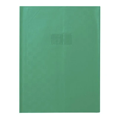 Image of Clairefontaine Ref 71305C Calligraphe PVC Exercise Book Protector Cover A4+ (240 x 320mm) in Size, Label Holder for Easy Identification, Opaque Effect Green Colour