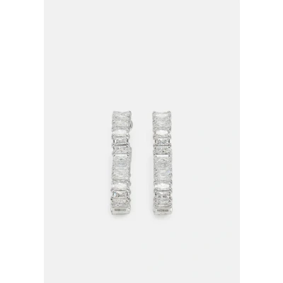 Image of Swarovski Hyperbola HOOP Twist Earrings, Women&#039;s, Size: One Size, White