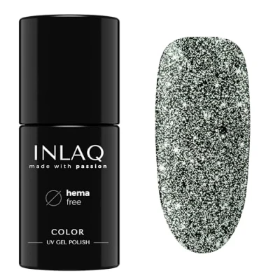 Image of INLAQ® Hema Free UV Nail Polish Glitter Shiny Signs Collection Gel Nails by Gellack Varnish in Libra Colours 6ml
